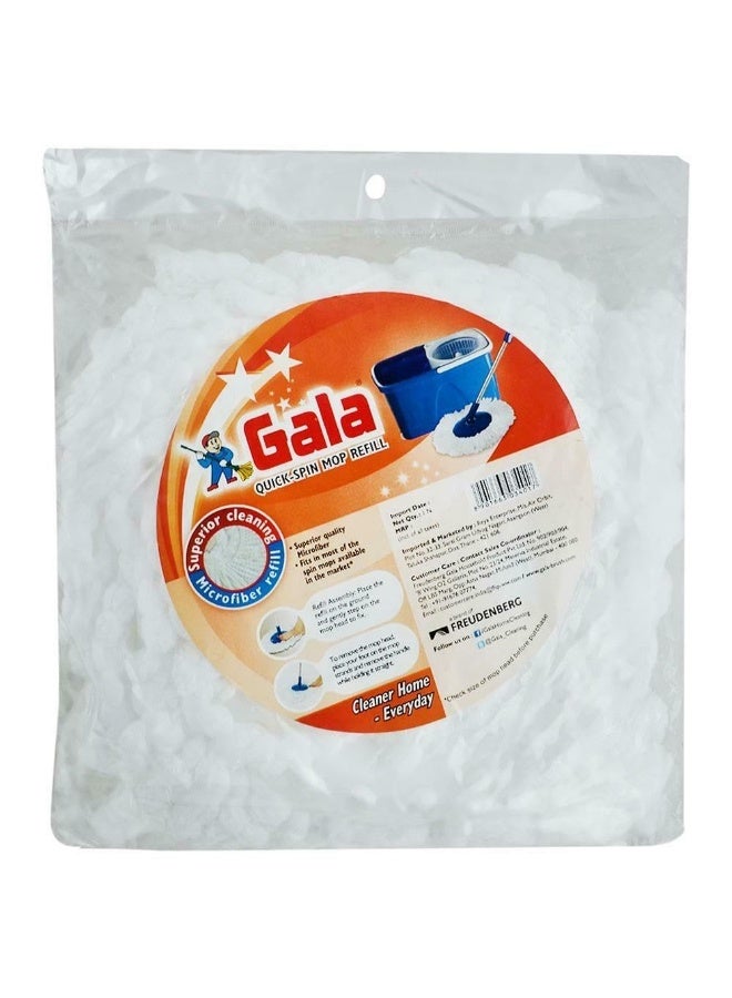 Gala Spin Mop Microfiber Refill, Spin Mop Refill/Floor Mop Refill, Mop Head Refill only,Mop Refills only (White) - Image 1